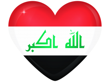 Iraq Large Heart Flag