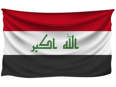Iraq Wrinkled Flag