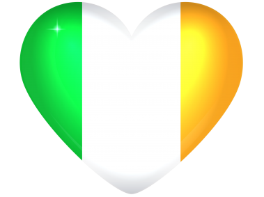 Ireland Large Heart Flag