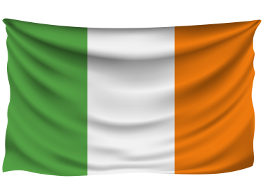 Ireland Wrinkled Flag