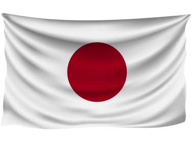 Japan Wrinkled Flag