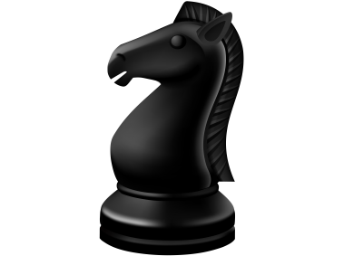Knight Black Chess Piece
