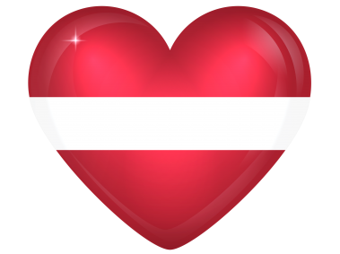 Latvia Large Heart Flag