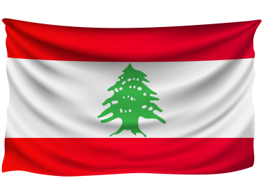 Lebanon Wrinkled Flag