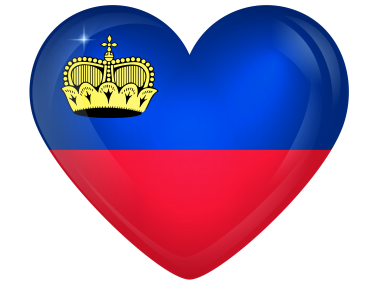 Liechtenstein Heart Flag