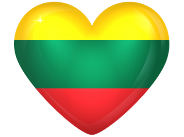 Lithuania Large Heart Flag