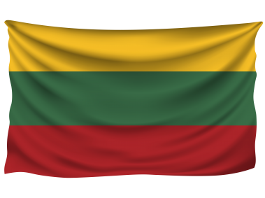 Lithuania Wrinkled Flag