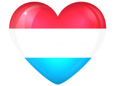 Luxembourg Large Heart Flag