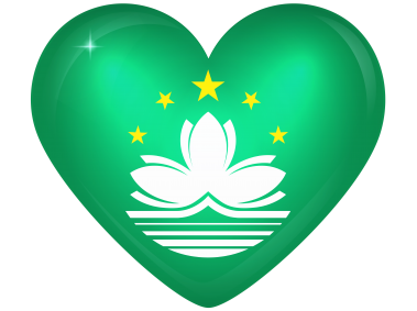 Macau Large Heart Flag