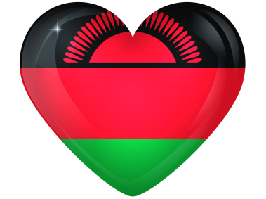 Malawi Large Heart Flag