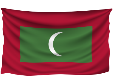 Maldives Large Heart Flag