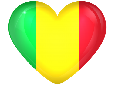 Mali Large Heart Flag