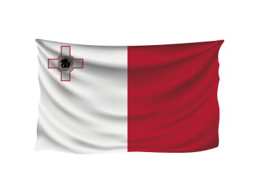 Malta Wrinkled Flag
