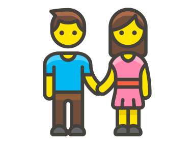 Man and Woman Holding Hands Emoji