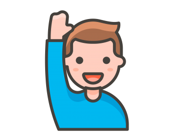 Man Raising Hand Emoji
