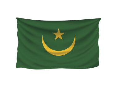 Mauritania Wrinkled Flag