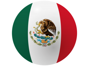 Mexico Round Flag