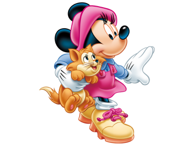 Minnie Mouse with Kitten