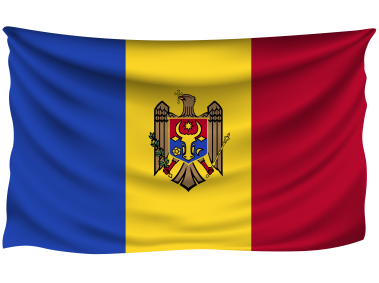 Moldova Wrinkled Flag