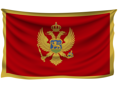 Montenegro Wrinkled Flag