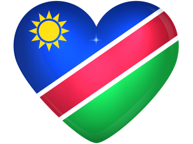 Namibia Large Heart Flag