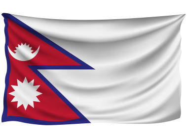 Nepal Wrinkled Flag