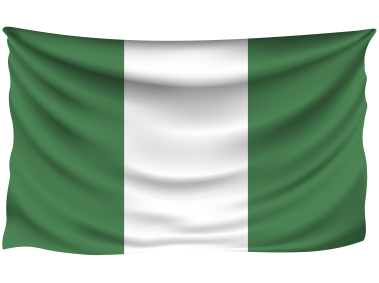 Nigeria Wrinkled Flag