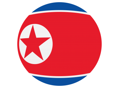 North Korea Round Flag