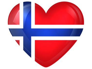 Norway Large Heart Flag