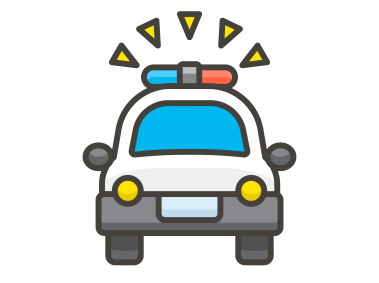 Oncoming Police Car Emoji Icon