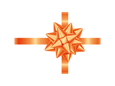 Orange Gift Bow