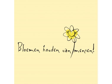 Bloemen houden van mensen Logo