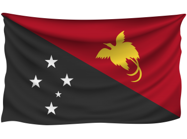 Papua New Guinea Wrinkled Flag