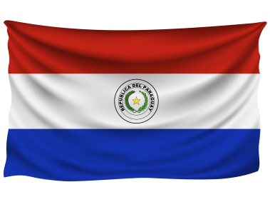 Paraguay Wrinkled Flag