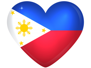 Philippines Large Heart Flag