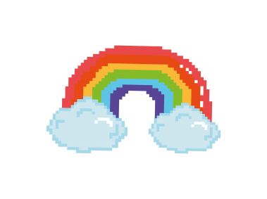 Pixel Rainbow Icon
