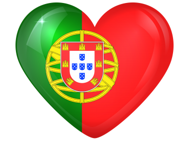 Portugal Large Heart Flag