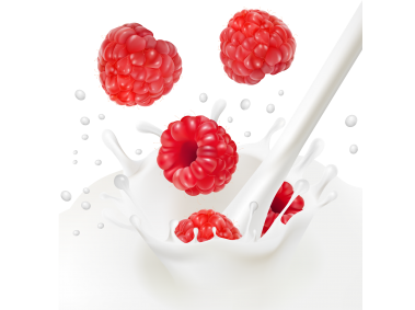 Raspberries with Milk