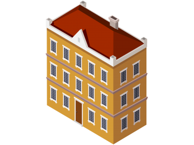 Residential Building With Red Roof