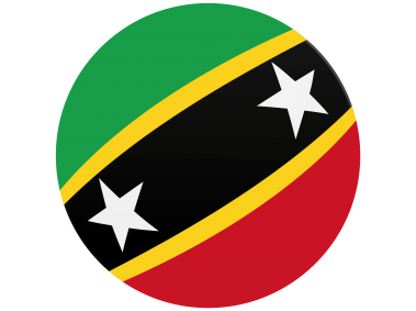 Saint Kitts and Nevis Round Flag