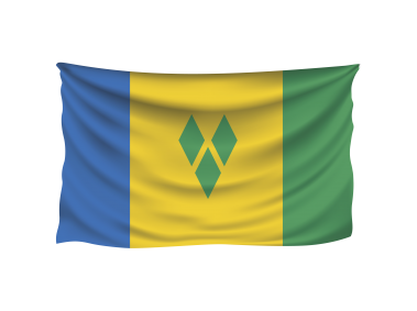 Saint Vincent and The Grenadines Wrinkled Flag
