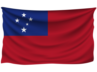 Samoa Wrinkled Flag