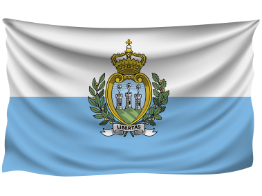 San Marino Wrinkled Flag