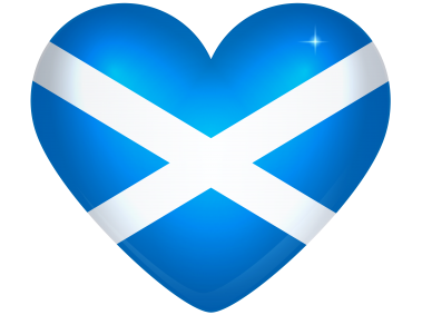 Scotland Large Heart Flag