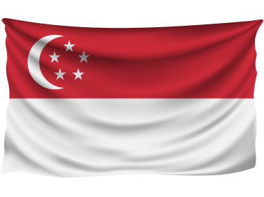 Singapore Wrinkled Flag