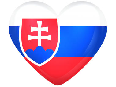 Slovakia Large Heart Flag