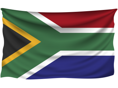 South Africa Wrinkled Flag