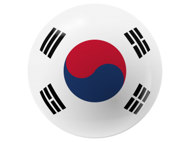 South Korea Round Flag