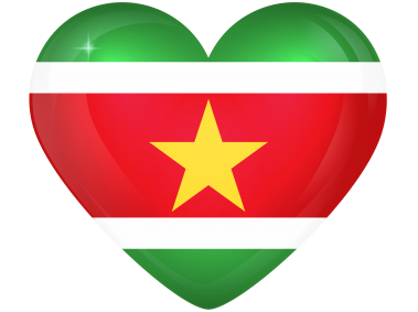 Suriname Large Heart Flag