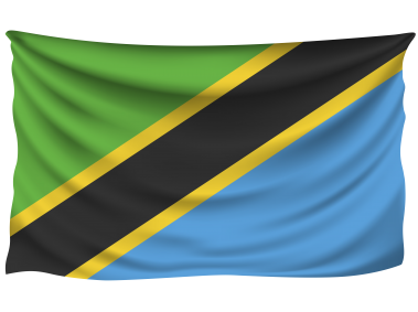 Tanzania Wrinkled Flag